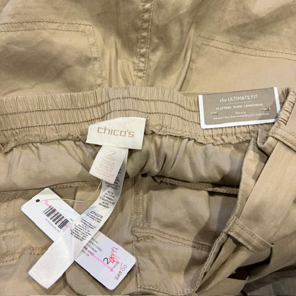 Chico's NWT Beige Crop Pants Size Large - Picture 10 of 10